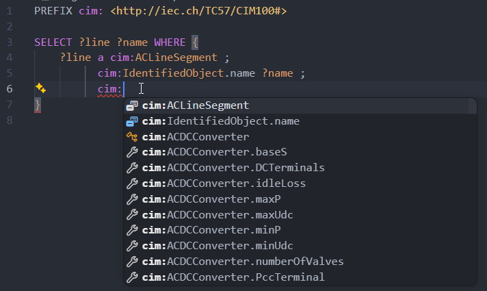 CIMNotebook completion list after typing cim: in VS Code